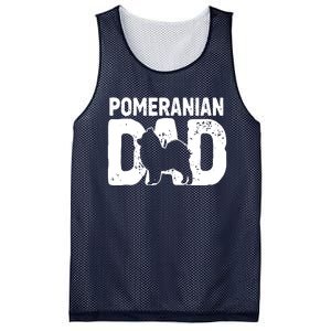 Pomeranian Dad Dog Lover Funny Pom Dog Owner Father Daddy Mesh Reversible Basketball Jersey Tank