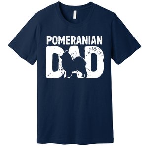 Pomeranian Dad Dog Lover Funny Pom Dog Owner Father Daddy Premium T-Shirt