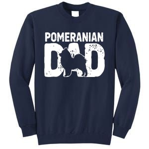 Pomeranian Dad Dog Lover Funny Pom Dog Owner Father Daddy Tall Sweatshirt