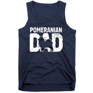 Pomeranian Dad Dog Lover Funny Pom Dog Owner Father Daddy Tank Top