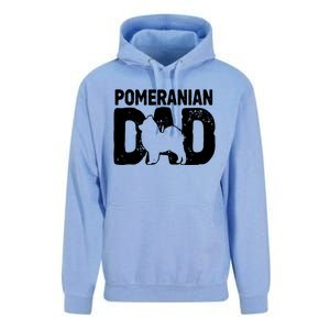 Pomeranian Dad Dog Lover Funny Pom Dog Owner Father Daddy Unisex Surf Hoodie