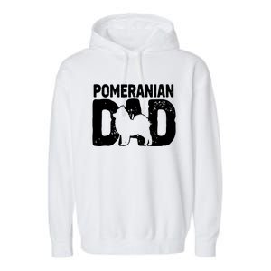 Pomeranian Dad Dog Lover Funny Pom Dog Owner Father Daddy Garment-Dyed Fleece Hoodie