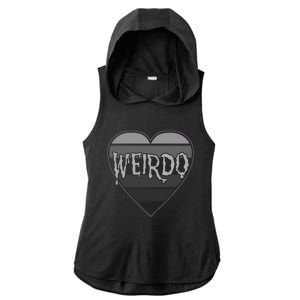 Punk Dark Emo Funny Goth Heavy Rock Music Weirdo Ladies PosiCharge Tri-Blend Wicking Draft Hoodie Tank