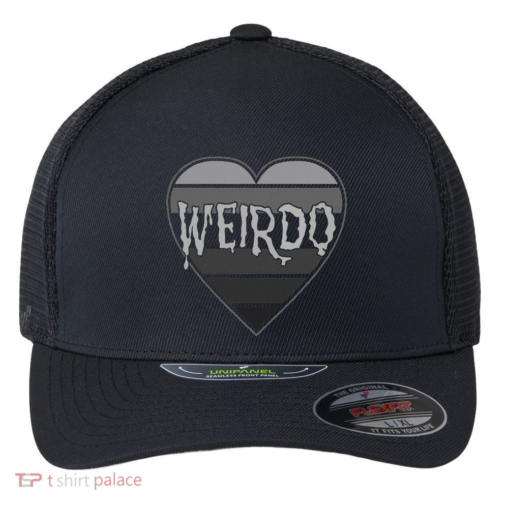 Punk Dark Emo Funny Goth Heavy Rock Music Weirdo Flexfit Unipanel Trucker Cap