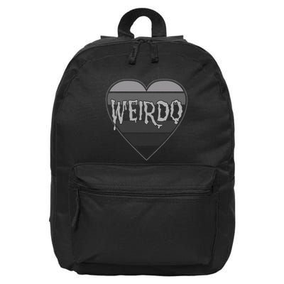Punk Dark Emo Funny Goth Heavy Rock Music Weirdo 16 in Basic Backpack