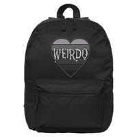 Punk Dark Emo Funny Goth Heavy Rock Music Weirdo 16 in Basic Backpack