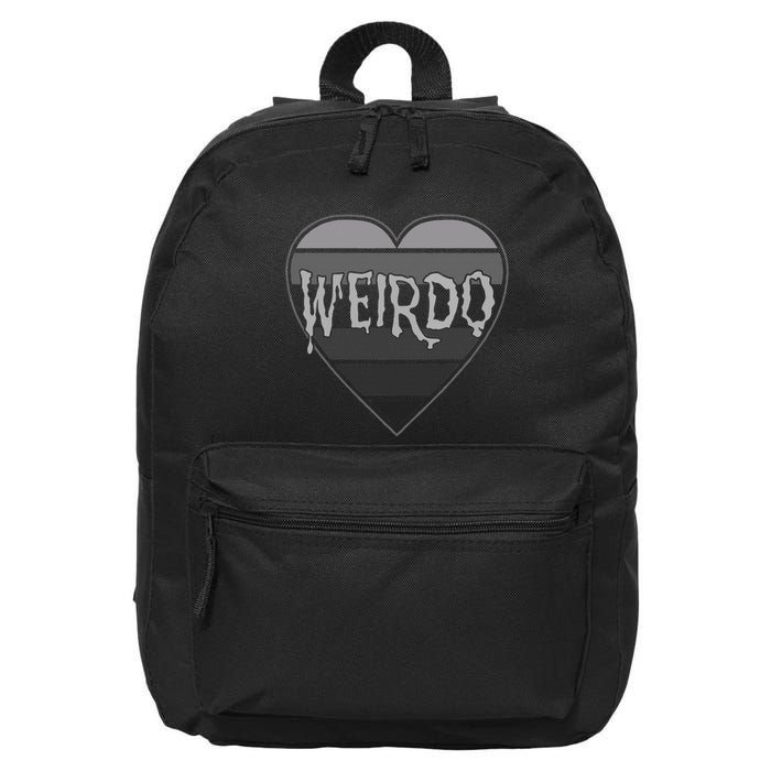 Punk Dark Emo Funny Goth Heavy Rock Music Weirdo 16 in Basic Backpack