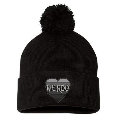 Punk Dark Emo Funny Goth Heavy Rock Music Weirdo Pom Pom 12in Knit Beanie