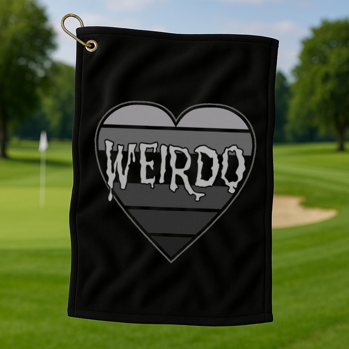 Punk Dark Emo Funny Goth Heavy Rock Music Weirdo Golf Towel