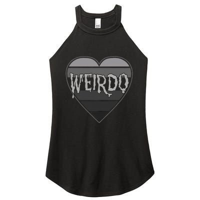 Punk Dark Emo Funny Goth Heavy Rock Music Weirdo Women's Perfect Tri Rocker Tank