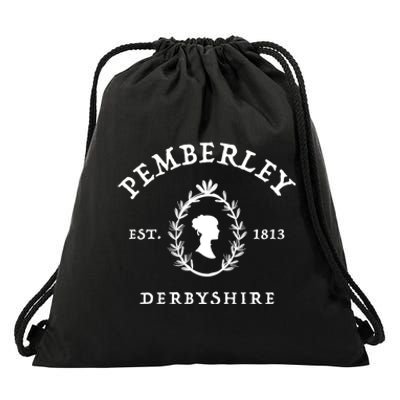 Pemberley Derbyshire Est 1813 Pride And Prejudice Jane Austen Drawstring Bag