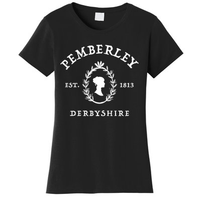 Pemberley Derbyshire Est 1813 Pride And Prejudice Jane Austen Women's T-Shirt