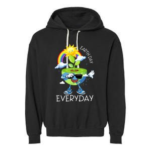 Planet Dabbing Earth Day Everyday Garment-Dyed Fleece Hoodie