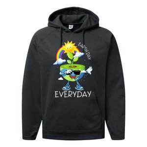 Planet Dabbing Earth Day Everyday Performance Fleece Hoodie