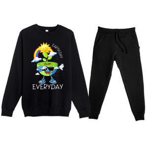 Planet Dabbing Earth Day Everyday Premium Crewneck Sweatsuit Set