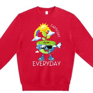 Planet Dabbing Earth Day Everyday Premium Crewneck Sweatshirt