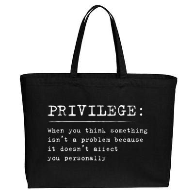 Privilege Definition Equality And Civil Rights Supporter Cotton Canvas Jumbo Tote