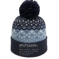 Privilege Definition Equality And Civil Rights Supporter The Baniff Cuffed Pom Beanie