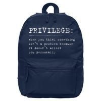 Privilege Definition Equality And Civil Rights Supporter 16 in Basic Backpack