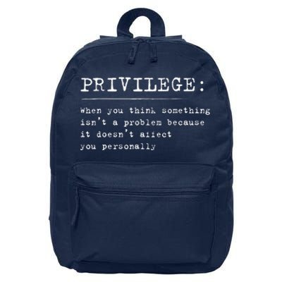 Privilege Definition Equality And Civil Rights Supporter 16 in Basic Backpack