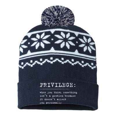 Privilege Definition Equality And Civil Rights Supporter USA-Made Snowflake Beanie