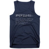 Privilege Definition Equality And Civil Rights Supporter Tank Top