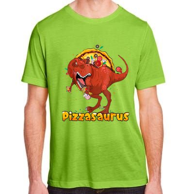 Pizzasaurus Dinosaur Eating Pizza T Rex Adult ChromaSoft Performance T-Shirt