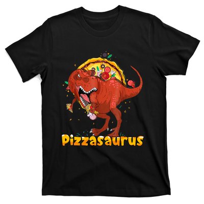 Pizzasaurus Dinosaur Eating Pizza T Rex T-Shirt