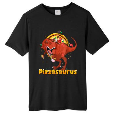 Pizzasaurus Dinosaur Eating Pizza T Rex Tall Fusion ChromaSoft Performance T-Shirt