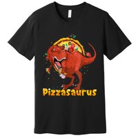 Pizzasaurus Dinosaur Eating Pizza T Rex Premium T-Shirt