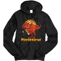 Pizzasaurus Dinosaur Eating Pizza T Rex Tie Dye Hoodie