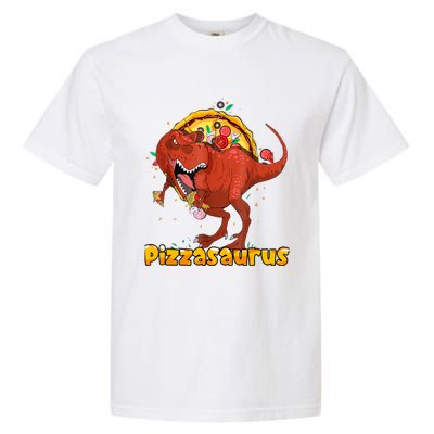 Pizzasaurus Dinosaur Eating Pizza T Rex Garment-Dyed Heavyweight T-Shirt