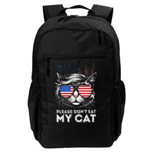 Please DonT Eat My Cat Funny Strange News Us Flag Sarcastic Daily Commute Backpack