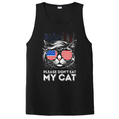 Please DonT Eat My Cat Funny Strange News Us Flag Sarcastic PosiCharge Competitor Tank