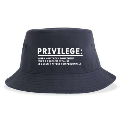 Privilege Definition Equality And Civil Rights Supporter Sustainable Bucket Hat