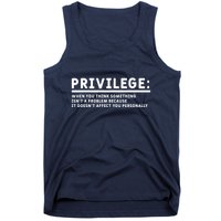Privilege Definition Equality And Civil Rights Supporter Tank Top