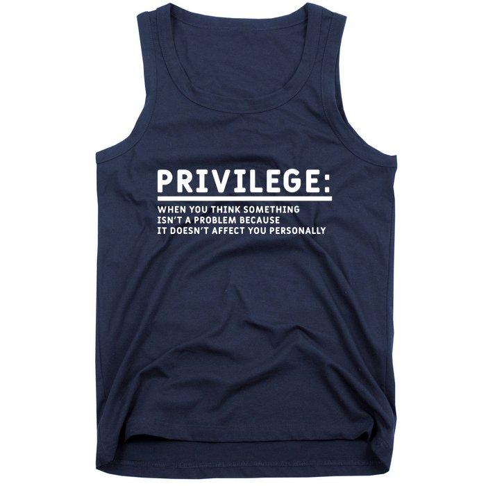 Privilege Definition Equality And Civil Rights Supporter Tank Top