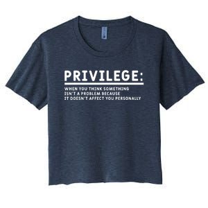 Privilege Definition Equality And Civil Rights Supporter Women's Crop Top Tee