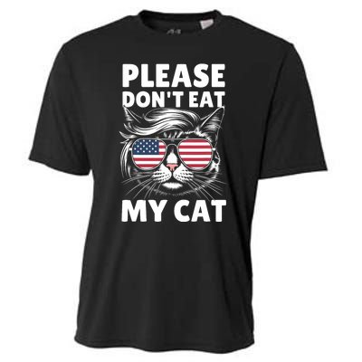 Please DonT Eat My Cat Funny Strange News Funny Sarcastic Cooling Performance Crew T-Shirt