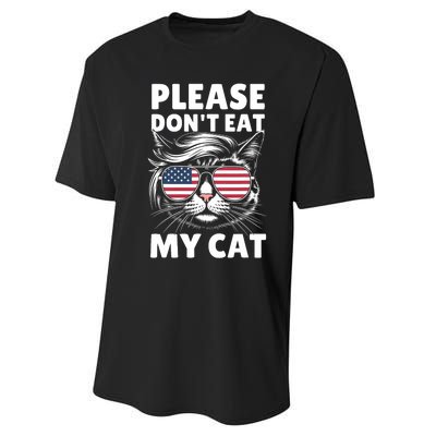 Please DonT Eat My Cat Funny Strange News Funny Sarcastic Performance Sprint T-Shirt