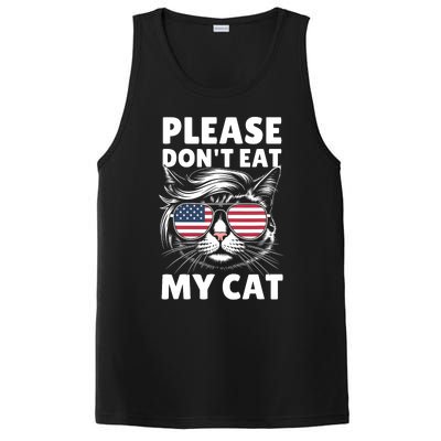 Please DonT Eat My Cat Funny Strange News Funny Sarcastic PosiCharge Competitor Tank