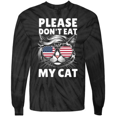 Please DonT Eat My Cat Funny Strange News Funny Sarcastic Tie-Dye Long Sleeve Shirt