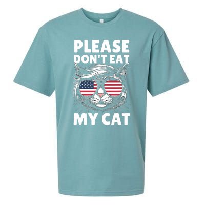 Please DonT Eat My Cat Funny Strange News Funny Sarcastic Sueded Cloud Jersey T-Shirt