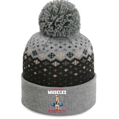 Poodle Deadlift Fitness Gym Weightlifting Gift The Baniff Cuffed Pom Beanie