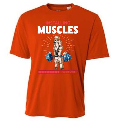 Poodle Deadlift Fitness Gym Weightlifting Gift Cooling Performance Crew T-Shirt