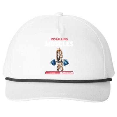 Poodle Deadlift Fitness Gym Weightlifting Gift Snapback Five-Panel Rope Hat