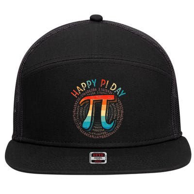 Pi Day Funny Pi Mathematic Math for Teachers 7 Panel Mesh Trucker Snapback Hat