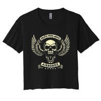 Paratrooper Death From Above Airborne Veteran Gift Women's Crop Top Tee