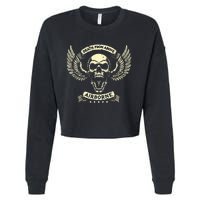 Paratrooper Death From Above Airborne Veteran Gift Cropped Pullover Crew