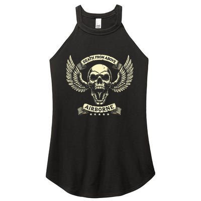 Paratrooper Death From Above Airborne Veteran Gift Women's Perfect Tri Rocker Tank